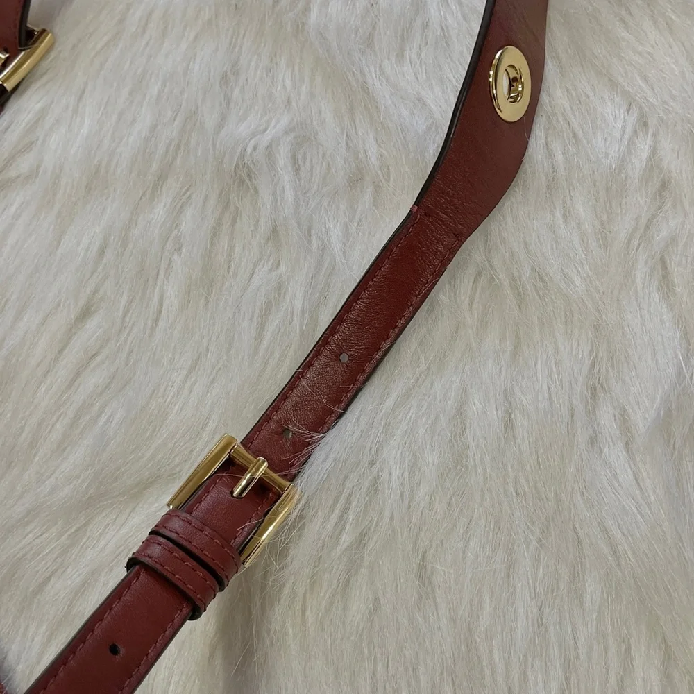 Michael Kors Raven Medium Leather Messenger Bag - Picture 13 of 13
